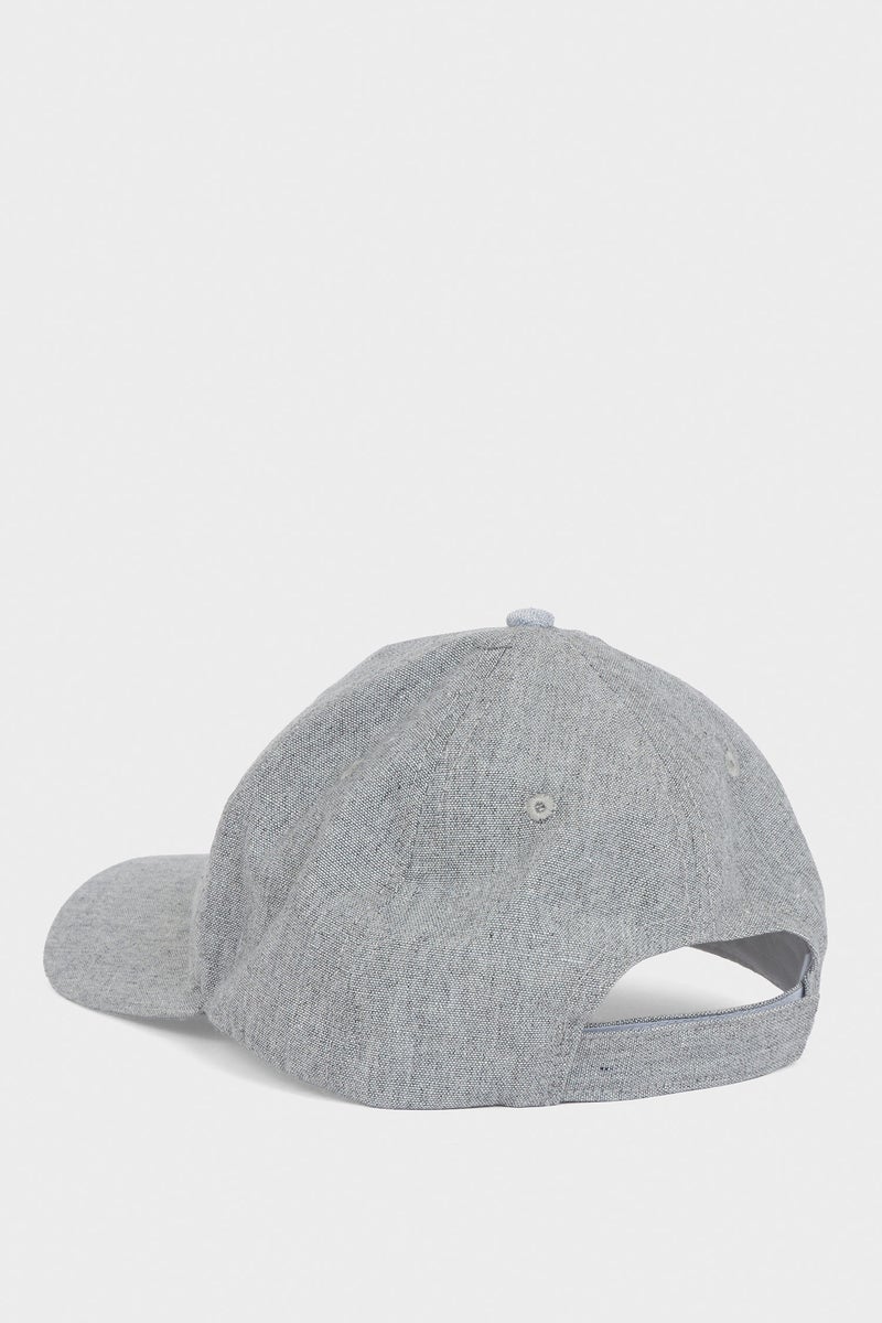 DeFacto Grey Man Man Embroidered Linen Blend Cap Casual - Image 4